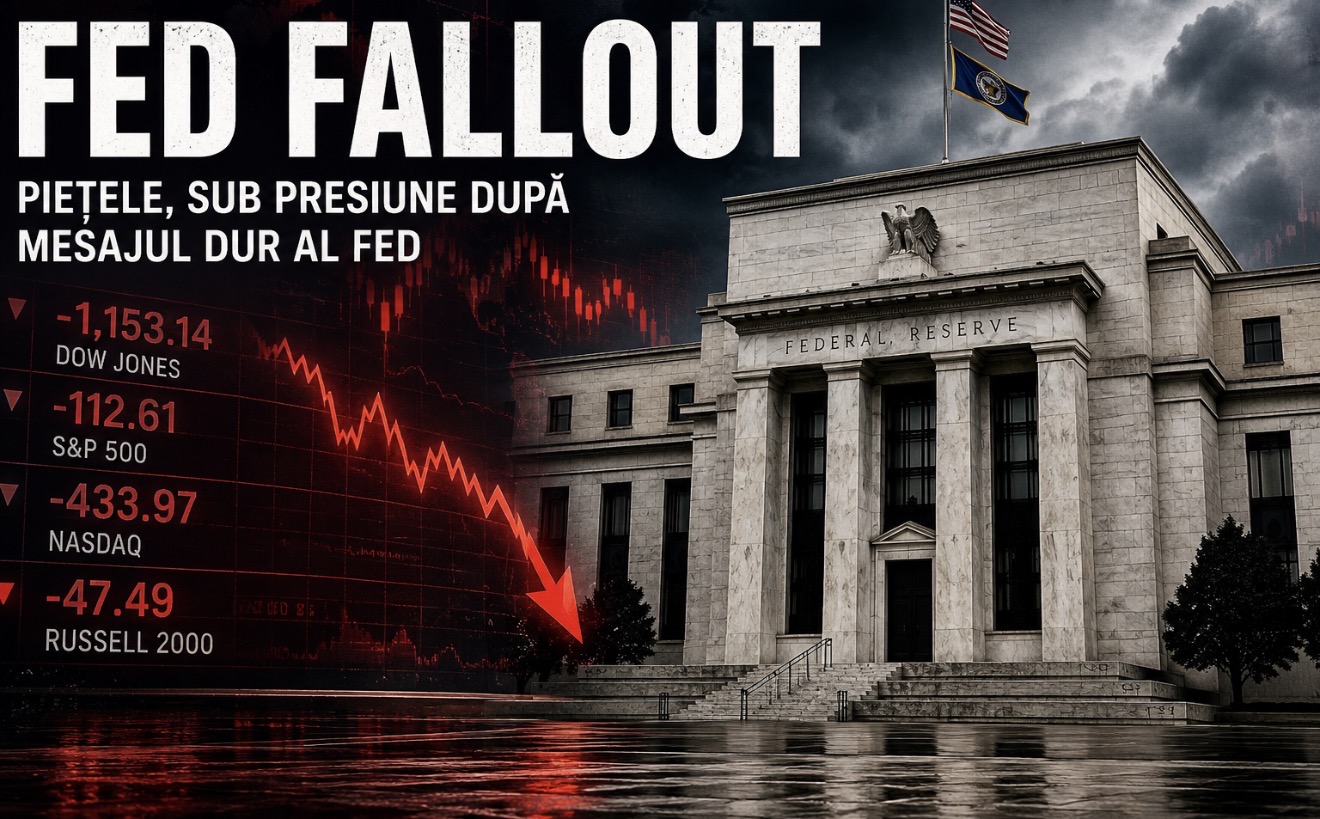 Fed zdruncină piețele. Growth intră sub presiune după mesajul dur al băncii centrale
